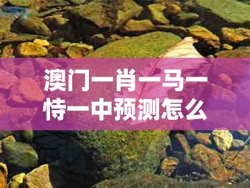 澳门一肖一马一恃一中预测怎么玩，羊、狗、猴、蛇，及新澳门大三巴600图库,精准解读、专家解读解释与落实-远离误导的漩涡