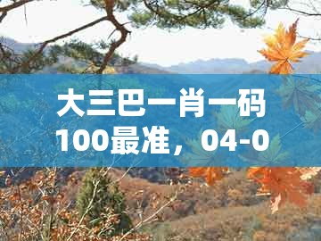 大三巴一肖一码100最准,04-07-43-28-19-27 t:31,及澳门一肖一马一中预测条理释义、解释与落实和留心欺诈的手段