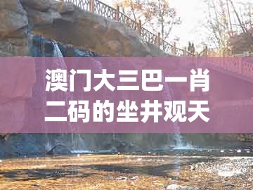 澳门大三巴一肖二码的坐井观天二河，欲钱买体态娇小 (虎狗)，跟澳门管家婆100精准香港谜题答案,创新分析、专家解读解释与落实-规避虚假的画皮术