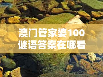 澳门管家婆100谜语答案在哪看跟新澳门天天免费精准大谜语:六九四七合特码,留心不实诱导语-全景解答、专家解读解释与落实